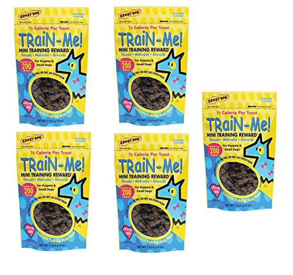Dog Training Mini Treat Pack Chicken Flavor Rewards For Puppies Small Breed Dogs (Five Packs)