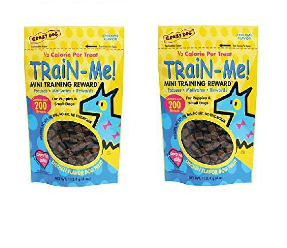 Dog Training Mini Treat Pack Chicken Flavor Rewards For Puppies Small Breed Dogs (Two Packs)