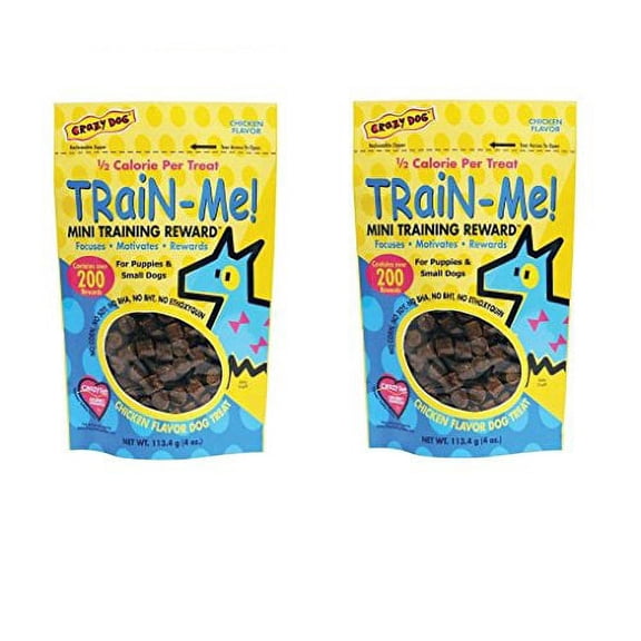 Dog Training Mini Treat Pack Chicken Flavor Rewards For Puppies Small Breed Dogs (Two Packs)
