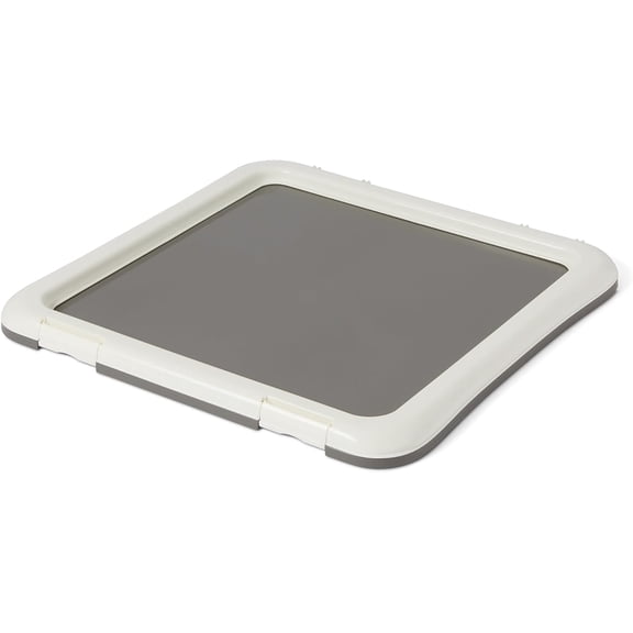 Dog Training Pad Holder,Secured Latches,Extra Thick and Non-Slip, Recycled Plastic, 24 inch, S, White and Charcoal