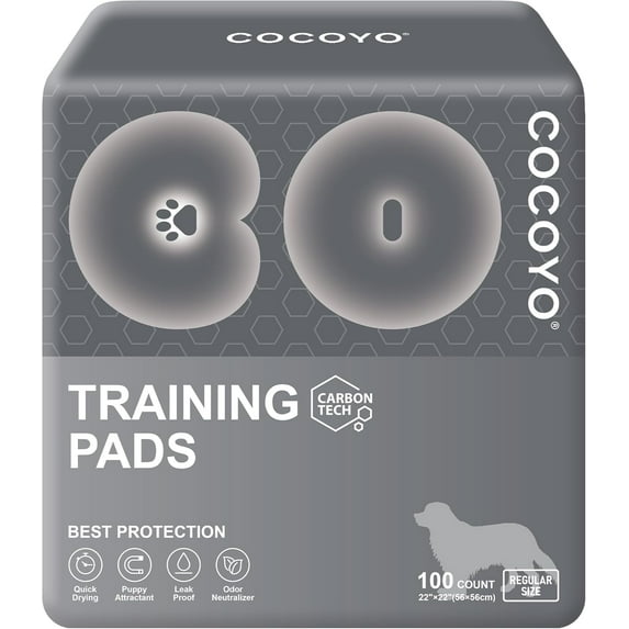Dog Training Pads 丨 Carbon Absorb Eliminating Urine Odor Doggie Training Pads 丨 Premium Charcoal Dog Pee Pads (100 Count, 22x22 inch),Gray