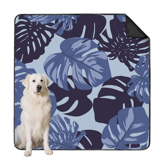Picture of Dog Training Pads Washable Hawaiian Leaves, Reusable Non-Skid Absorbent ...