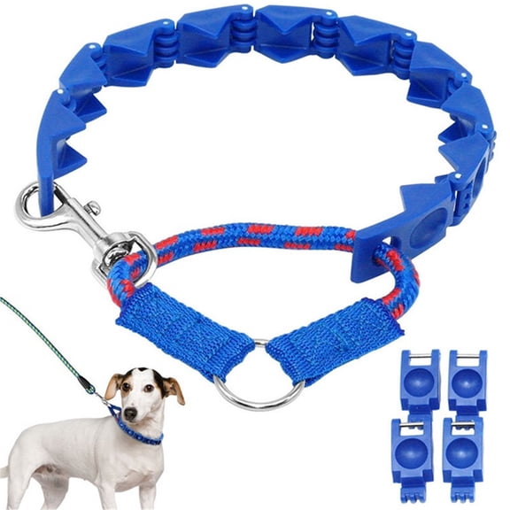 Dog Training Pinch Large Gentle Effective/No Barking Control for All Breeds Soft Point Training Collar - Comfortable No-Pull Adjustable Quick-Release Collar with Removable Soft