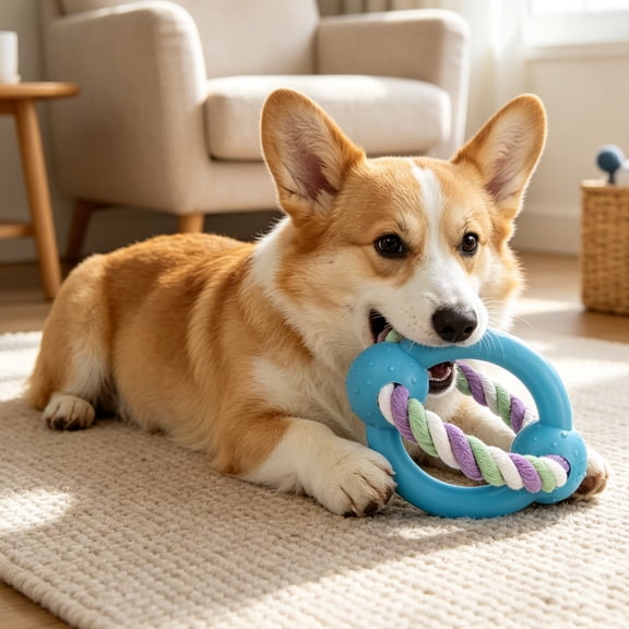 Dog Training Ring Toy, Durable TPR Rubber Interactive Fetch Tug of War Toy for Small Medium Large Dogs, Floating Chew Toy for Aggressive Chewers, Outdoor Exercise Boredom Relief