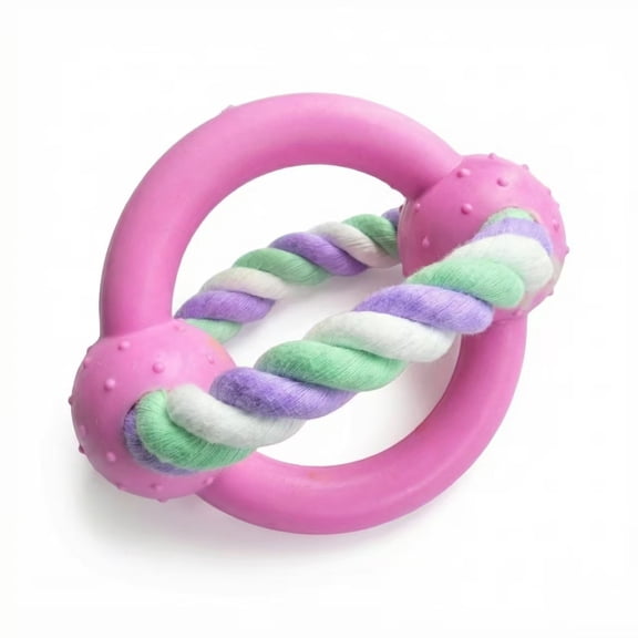 Dog Training Ring Toy, Durable TPR Rubber Interactive Fetch Tug of War Toy for Small Medium Large Dogs, Floating Chew Toy for Aggressive Chewers, Outdoor Exercise Boredom Relief
