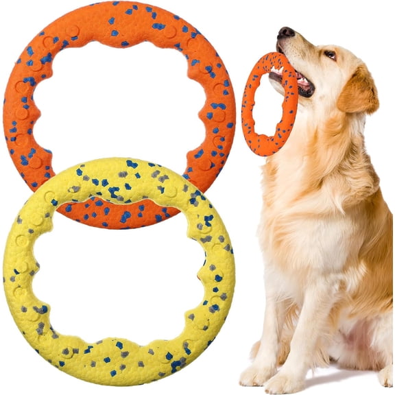 Dog Training Ring Water Floating Fetch Toys Flying Disc Floating Puppy Ring Pet Chewers for Throwing Catching