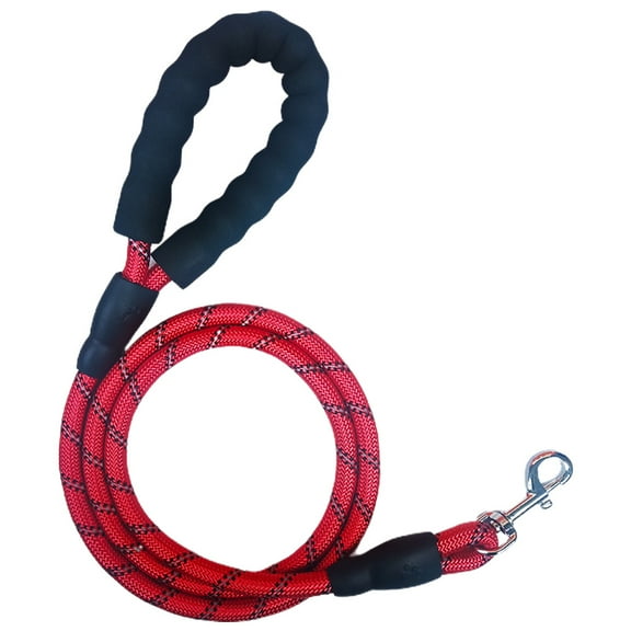 Dog Training Slip Leash, Dog Slip Lead, Puppy Obedience Recall Training Lead, Heavy Duty Rope , Comfortable Handle, for Medium Large Dogs - red