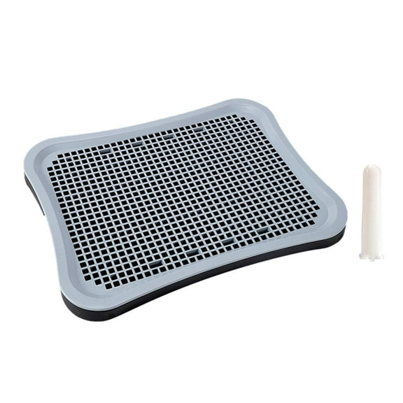Dog Training Toilet Dog Potty Tray Litter Bedding Box Anti Slip with Urinary Column Pee Pad Holder Potty Trainer for Pets Accessories Indoor Black