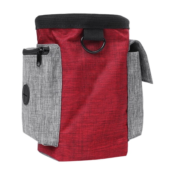 Dog Training Waist Bag, Multi Pocket Treat Pouch For Dogs Cats Outdoor Hiking Walking, Adjustable Portable Pet Feed Bag With Poop Bag Dispenser For Training