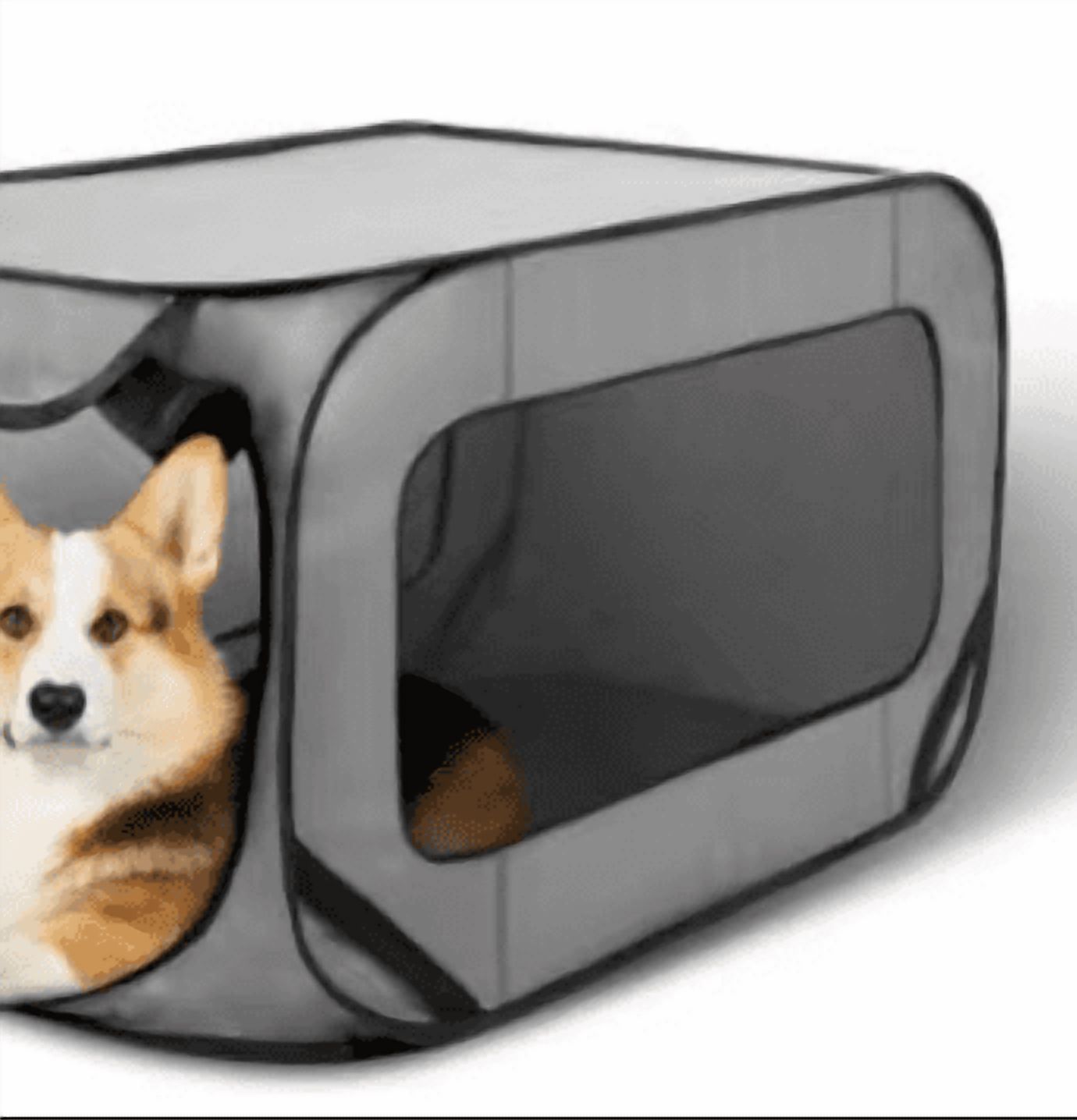 Visual Reference: Dog Travel Crate Foldable Pop Up Dog Crate With Storage