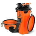 thumbnail image 1 of Dog Travel Water Bottle Collapsible Bowls, 2 in 1 Pet Food Container with Collapse Bowls, Outdoor Portable Water Bowls for Walking, Traveling, Camping and Hiking (Orange), 1 of 7