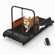 Dog Treadmill for Small and Medium Dogs, Low-Noise Pet Exercise Machine with Remote, Display Monitor, Adjustable Incline, Portable Wheels for Indoor Exercise