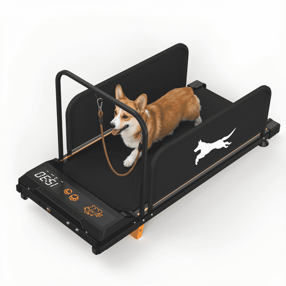 Dog Treadmill for Small Dogs, Indoor Pet Exercise Machine with Quiet Motor, Portable Running Wheel for Puppy Training,Off White