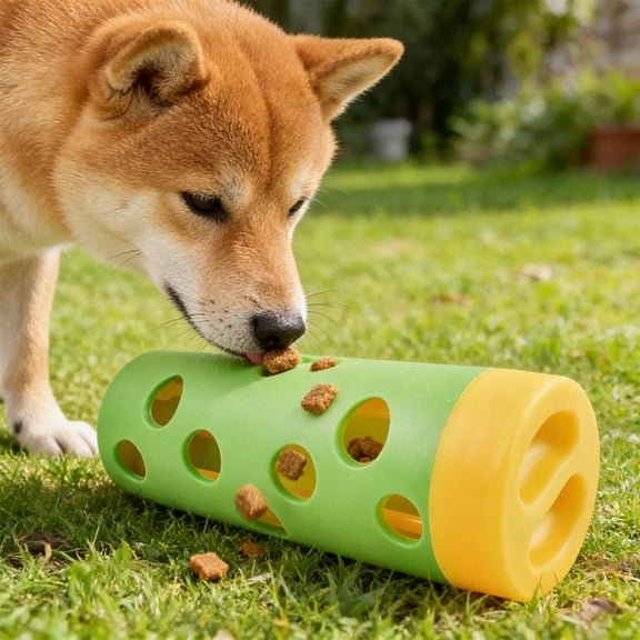 Dog Treat Dispenser Toy Ball, Suction Cup Snack Roller and Puzzle Feeder, Chew Resistant Mental Stimulation Toy, Interactive Slow Feeder for Dogs and Cats, Great Gift for Pet Owners