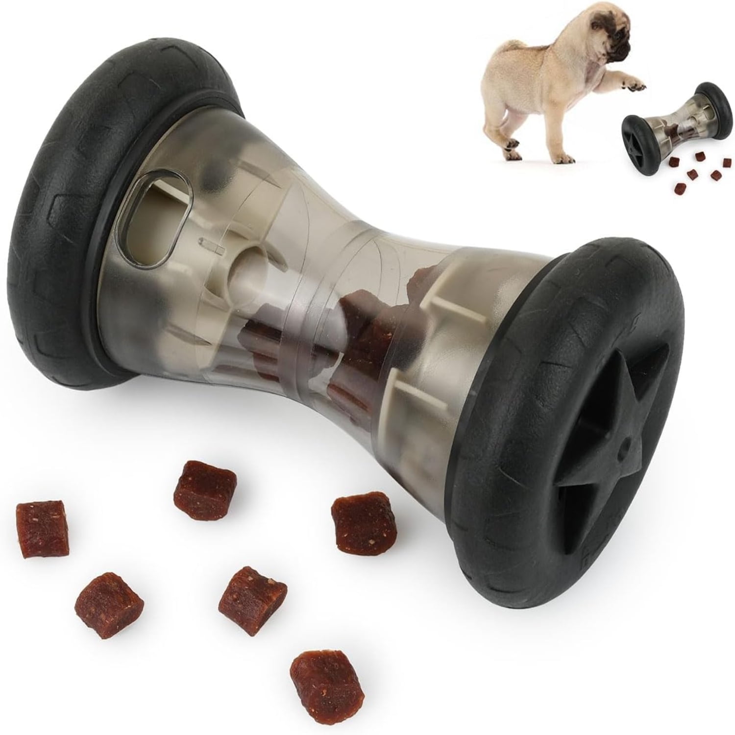 Dog chew toy with treats inside discount