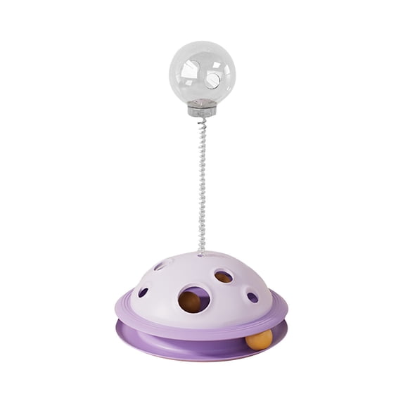 Dog Treat Dispensing Ball,Adjustable Rolling Puzzle Toys for IQ Training,Interactive Snack Dispenser for Boredom Relief,For Small Medium Large Dogs,Purple
