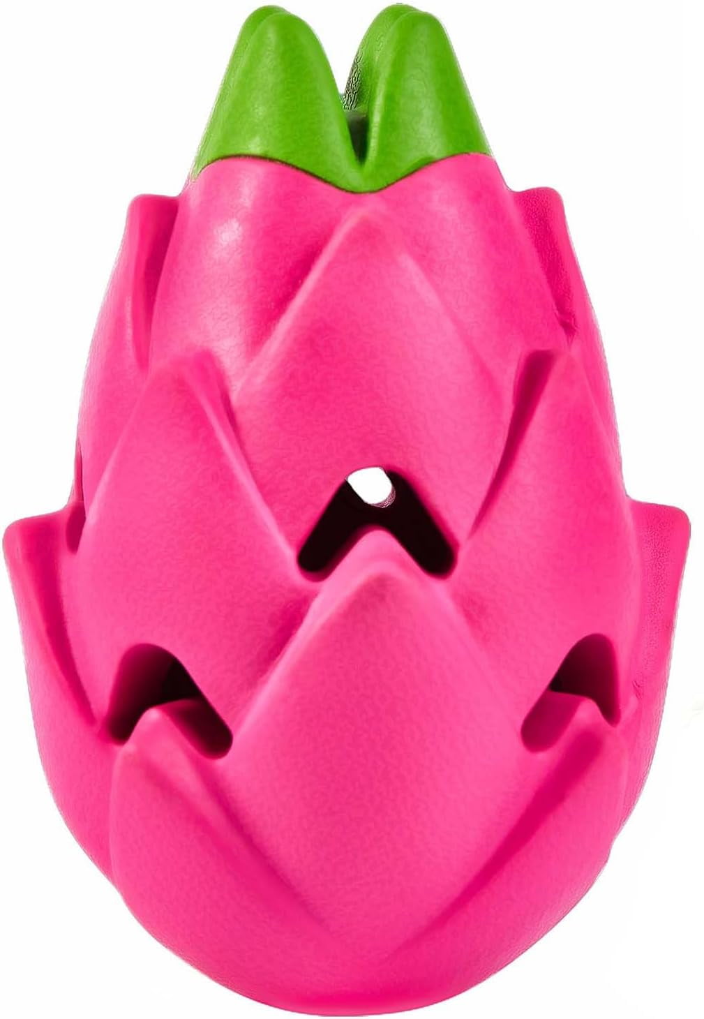 Dog Treat Dispensing Toys, Dispensing Puzzle Toy for Aggressive Chewers, Rubber Treat Dispenser, Interactive Stimulation Dog Food Toys, Pitaya Shape