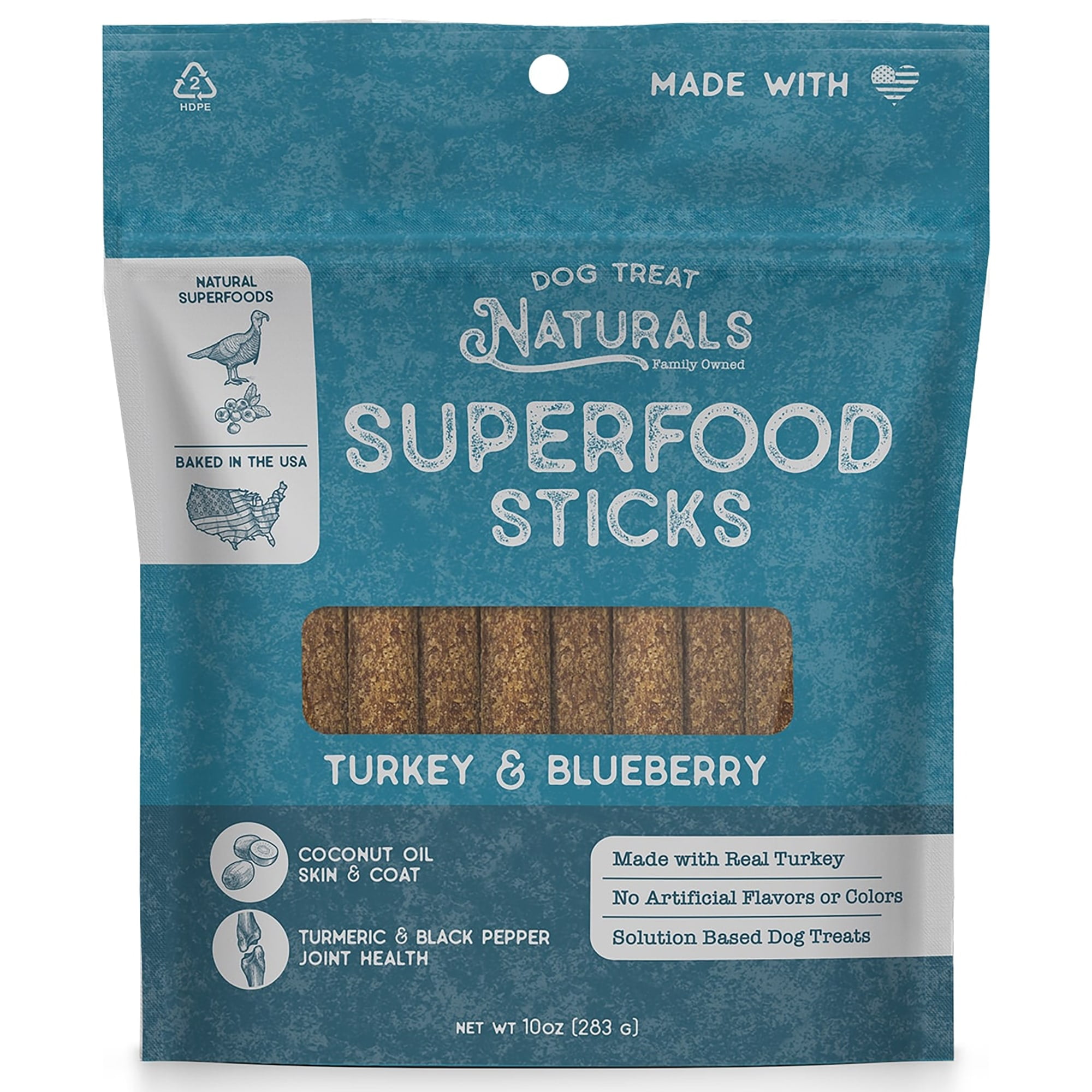 Dog Treat Naturals Turkey & Blueberry Superfood Sticks Dog Treats Dog Treat Naturals Turkey & Blueberry Superfood Sticks Dog Treats