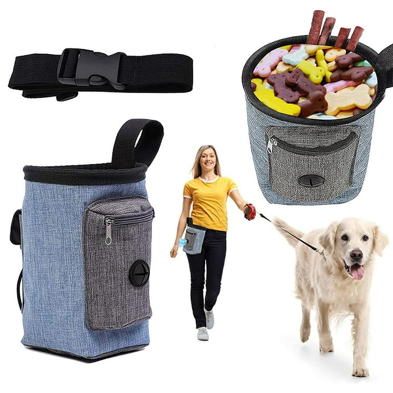 Dog Treat Pouch, Dog Treat Bag for Training Small to Large Dogs, Easily  Carries Pet Toys, Kibble, Treats, Built-in Poop Bag Dispenser 