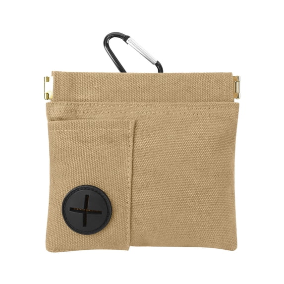 Dog Treat Pouch,Portable Dog Training Treat Bag | Leakproof Clip-On Design with Built-In Waste Bag Dispenser | Auto Closing Dog Walking Bag for Puppy Travel or Outdoor Use,Khaki