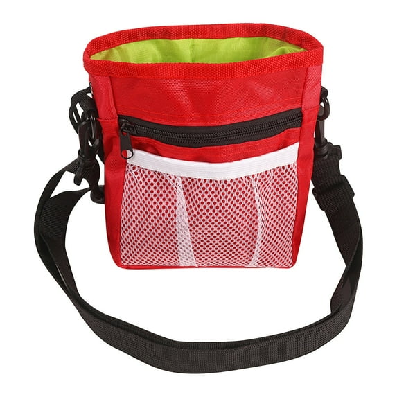 Dog Treat Pouches for Pet Training with Magnetic Closure Treat Pouches for Pet Training,Large Dog Treat Training Pouch and Dog Clicker,Training Treat Pouch Built-in Poop Bag Dispenser(6"×7",Red)