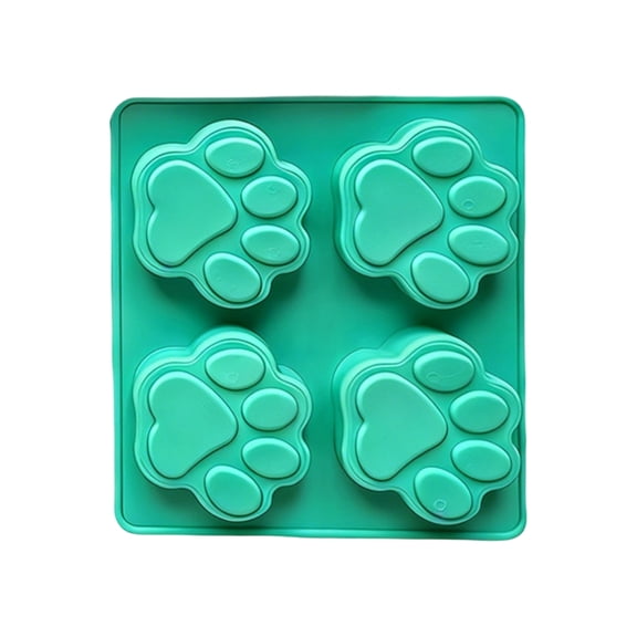 Dog Treat Silicone Mold, Silicone Chocolate Mold, Large Paw Print, Non Stick Bakeware, Freezing Cocktails, Kitchen Supply, Assorted Colors, 1 Pc