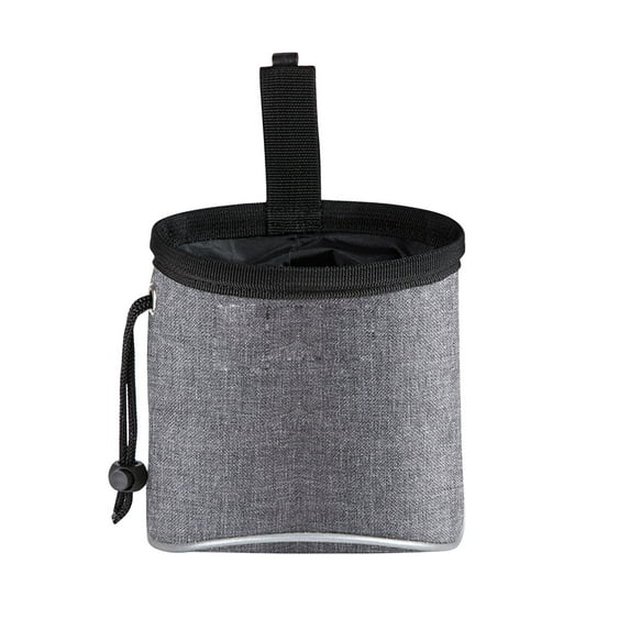 Dog Treat Training Pouch Pet Kibble Treat Snack Bag Portable Puppy Bait Reward Pouch Pet Training Waist Bag Dog Treat Carrier Holder Food Storage Container Pocket(5.7"×7.9",Light Gray)