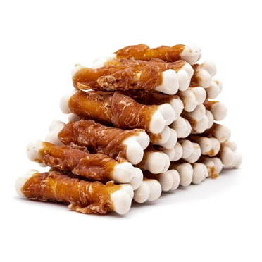 MON2SUN Dog Treats, Chicken Wrapped Calcium Dog Bones Without Rawhide, 2.3 inch Training Treats for Teeth Cleaning and Fresh Breath, Dog Chews for Puppy and Small Dogs (28 Count - Pack of 1)
