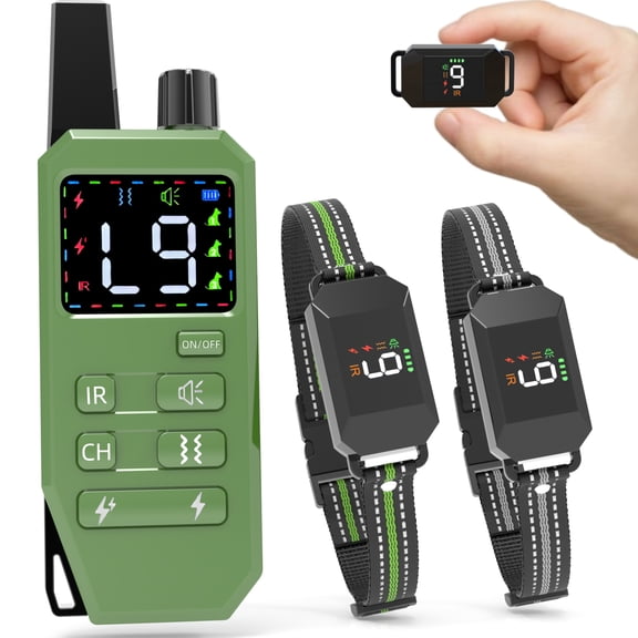 Dog Trining Collar 2 Dogs (8-120lbs) - Shock Collar for Dogs with 4 Correction Modes Rechargeable for Small Medium Large Dogs