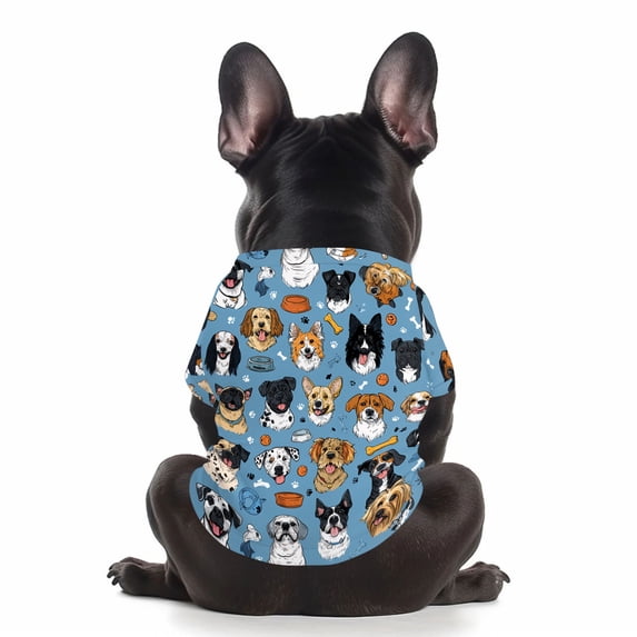 Dog Tshirts for Large Dogs Light Blue Xl All Over Print Playful Dog Design Breathable Pet Apparel Pet Clothes for Daily Walks Playtime Outdoor Activities, 1 Pack