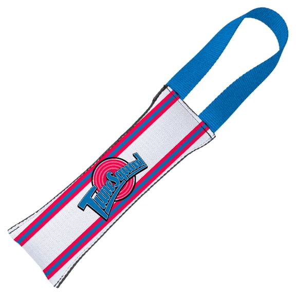 Dog Tug Toy Space Jam Tune Squad Logo Stripe White Red Blue