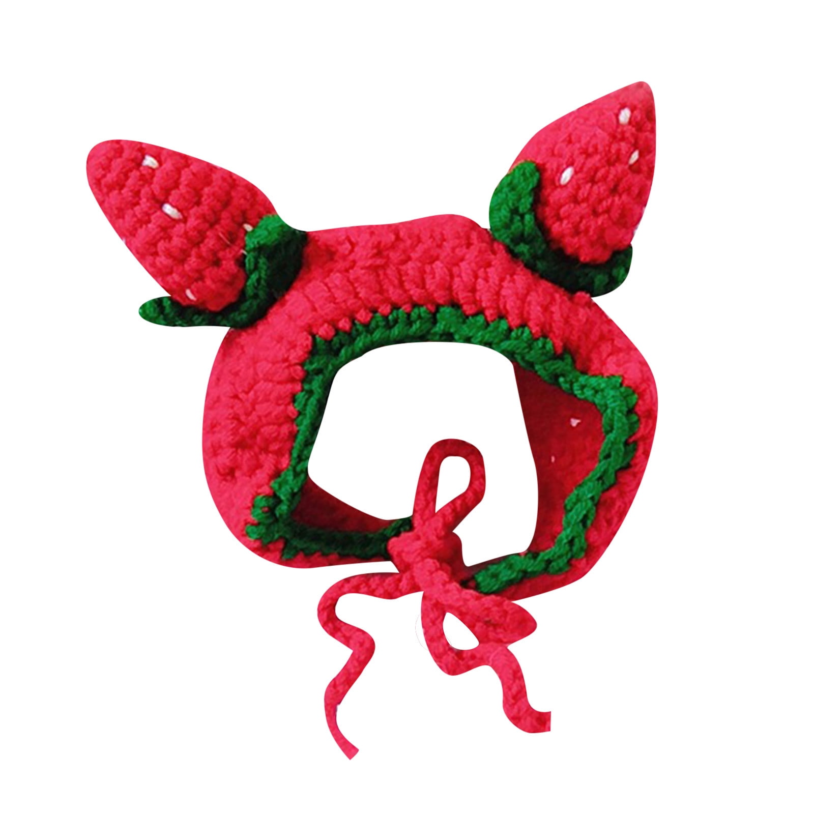 Dog Tutu Dog Horse Cute Dog Strawberry Hat Cat Hand Knitted Hat Pet
