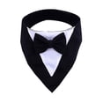 thumbnail image 1 of Dog Tuxedo Bandana Formal Wedding Outfit with Bowtie Pet Triangle Bibs Scarf Adjustable Pet Collar for Small Medium Dogs Cats, 1 of 7