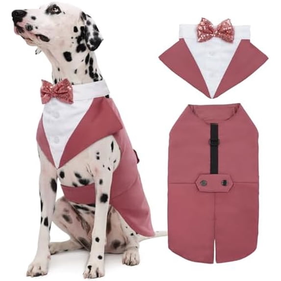 Dog Tuxedo Dog Suit and Bandana Set, Dogs Tuxedo Wedding Party Suit ...