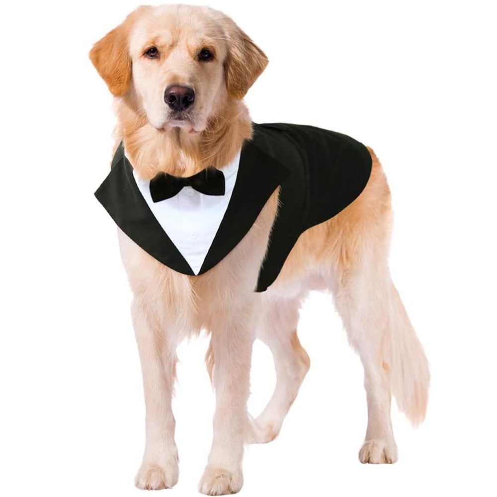 Dog Tuxedo Dog Suit and Bandana Set Dogs Tuxedo Wedding Party Suit Dog Prince Wedding Bow Tie Shirt Formal Dog Weeding Attire for Various Dogs XL Walmart