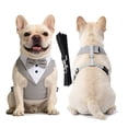 thumbnail image 1 of Dog Tuxedo for Large Dogs Adjustable Formal Wedding Bandana Collar with Bow Tie Soft Breathable Fabric Hook and Loop Closure Pet Grooming Costume for Boy Dog Birthday Party,Gray-XL, 1 of 4