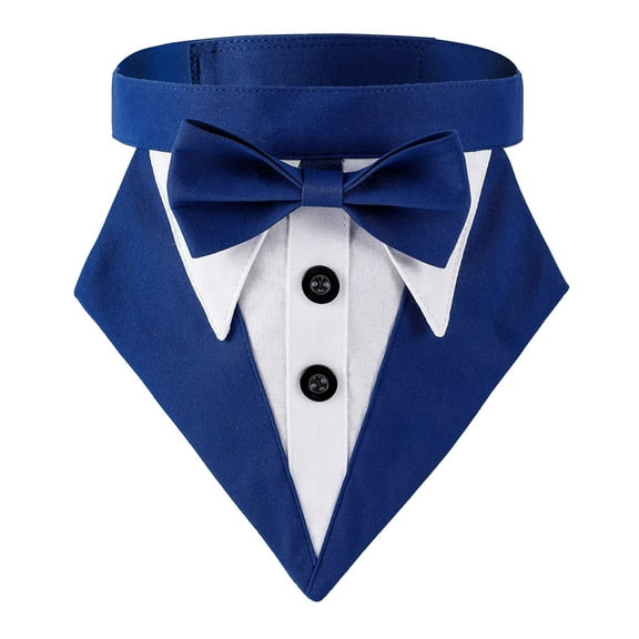 Dog Tuxedo With Bowtie To Your Wedding Outfit Blue For Small Dog Formal Dog Suit Clothes For Birthday Outfit Dog Suit And Bowtie For Male Dog Blue M