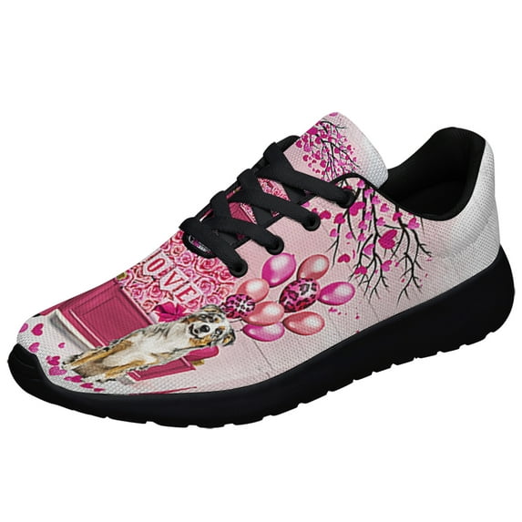 Dog Valentine AuStalian Shepherd Shoes Sneakers Black Size 12