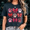 thumbnail image 1 of Dog Valentine Coquette Shirt, Dog Mom Shirt, Valentine's Day Shirt, Dog Paw Print Heart, Dog Lover Tee, Cute Valentine's T-Shirt All Size S-5Xl, 1 of 5