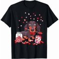thumbnail image 1 of Dog Valentine Cute Dachshund Valentine's Day T-Shirt, 1 of 2