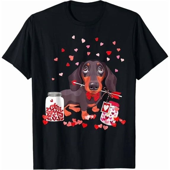 Dog Valentine Cute Dachshund Valentine's Day T-Shirt