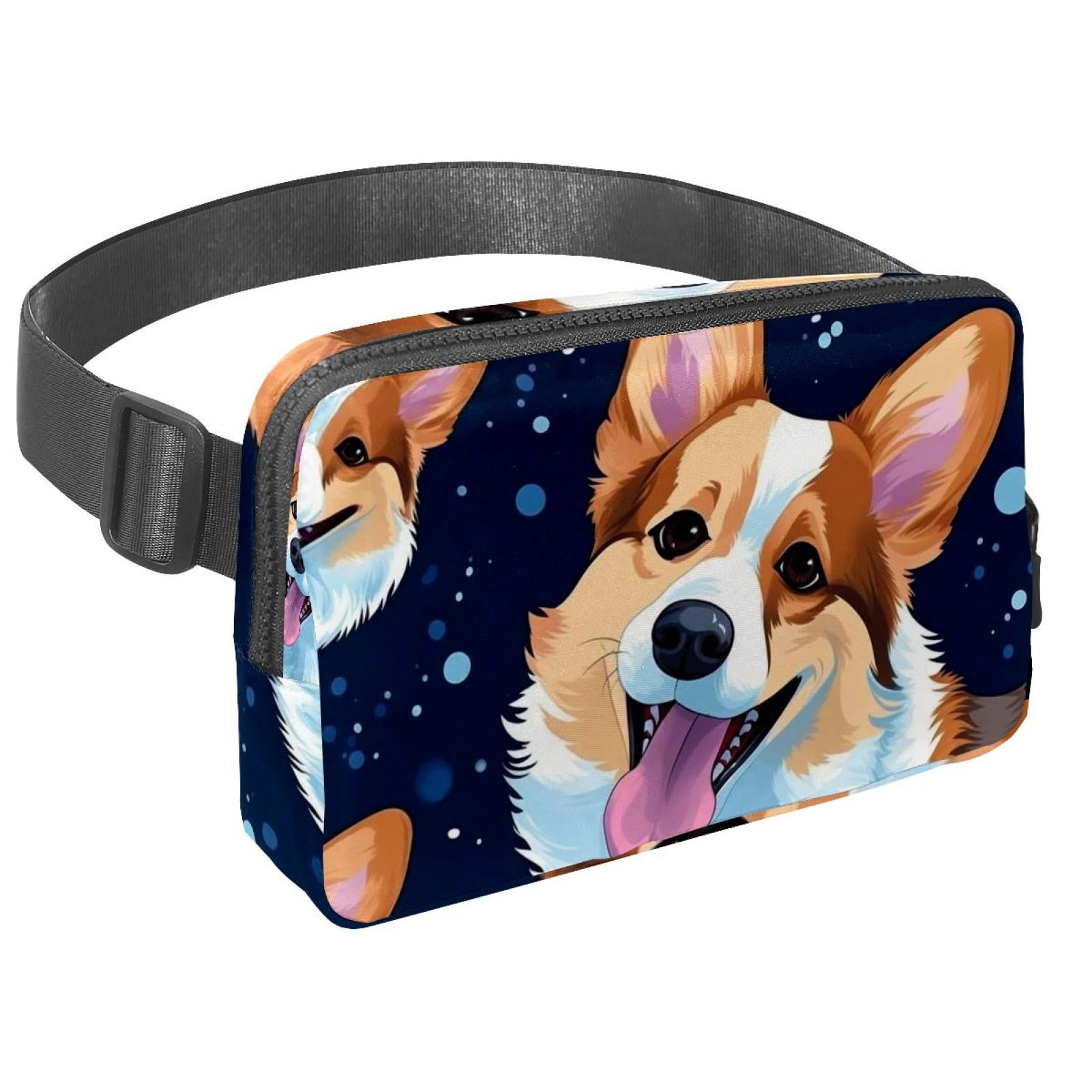 Dog Versatile Lightweight Adjustable Crossbody Bag with Extension Strap - Unisex Waist Bag Fanny Pack