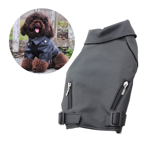 Dog Vest Black Durable Windproof Fashionable Water Repellent Outerwear for Dogs