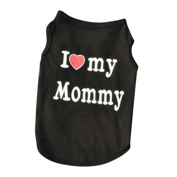 Dog Vest I Love My Mom&Dad Shirt Clothes Coat Pet Cat Puppy Cotton Vests Clothing For Dogs Costumes with Fashion Printing