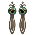 thumbnail image 1 of Dog Vintage Copper Crown-Shaped Bookmarks Made of Stainless Steel Material: a Gift for Readers and Book Lovers - Each Set Includes Two Bookmarks, 1 of 5
