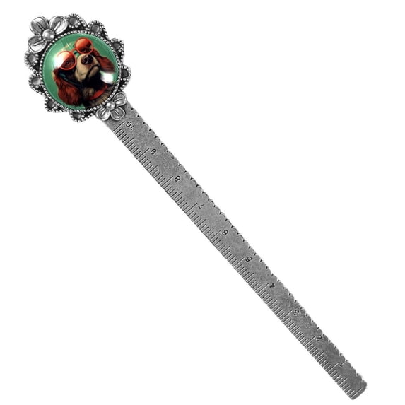 Dog Vintage Silver Lace-Edged Bookmark: a Gift for Readers and Book Lovers