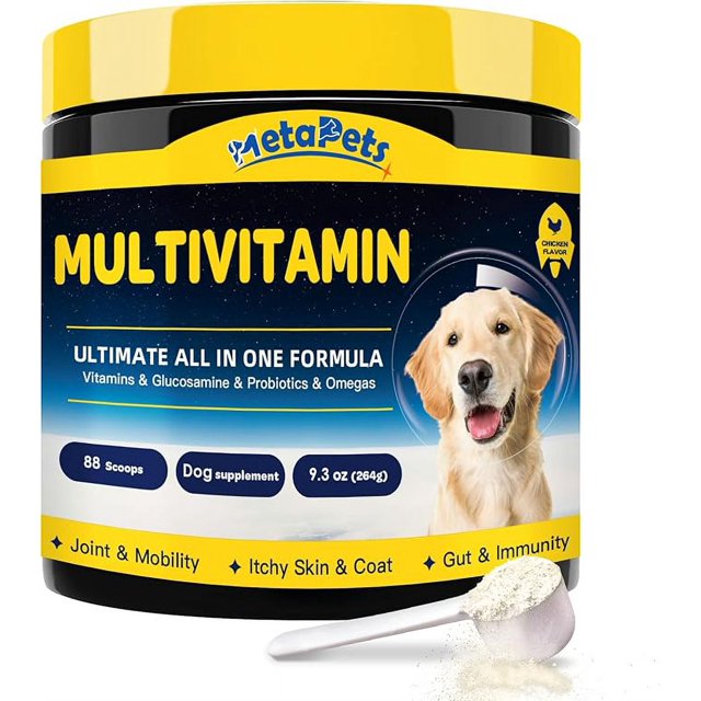 Dog Vitamins Powder, Dog Multivitamin with Probiotics, Glucosamine