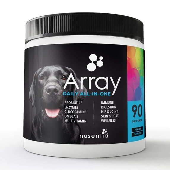 Dog Vitamins with Probiotics & Enzymes : Array Soft Chews : Daily All-in-One Vitamin Treats for Dogs