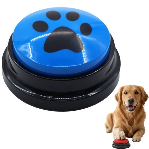 Dog Voice Recording Button, Dog Buttons for Communication Pet Training Buzzer, Record & Playback, Funny Gift for Study Office Home