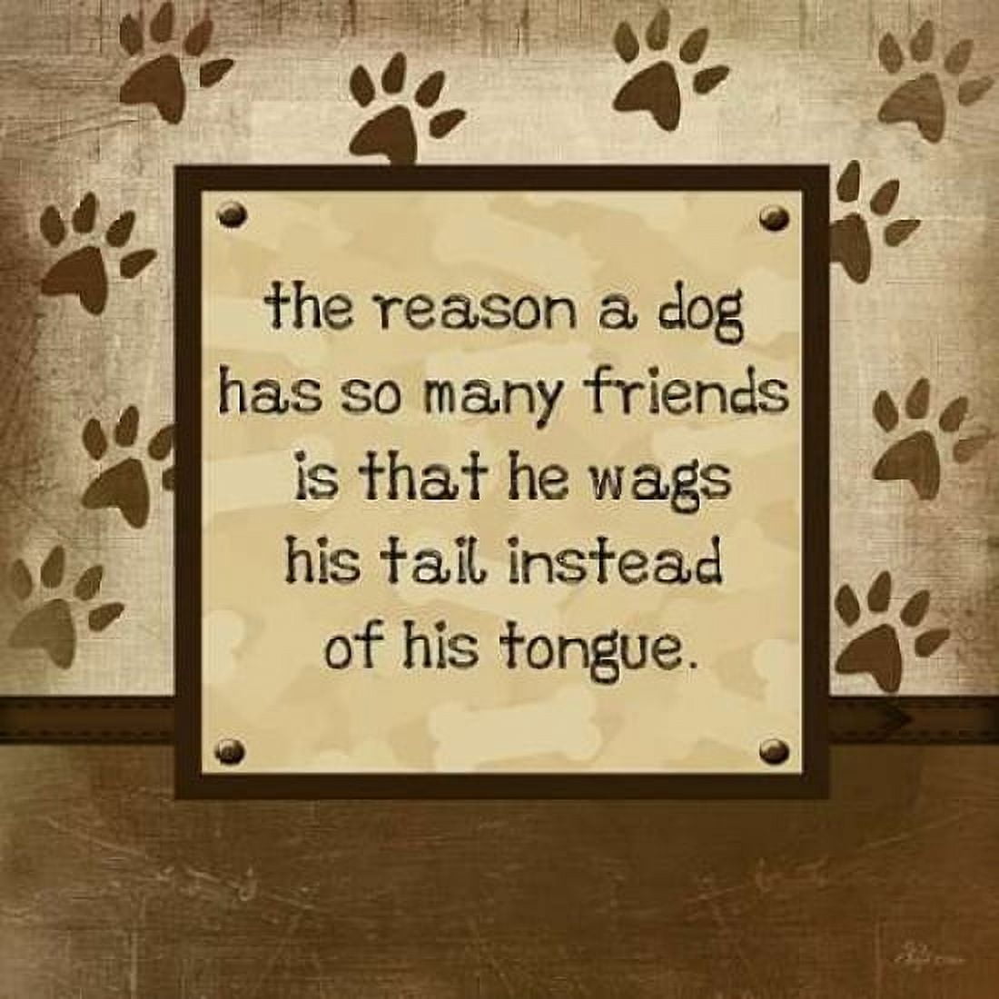 Dog Wags Tail Canvas Art - Jennifer Pugh (24 x 24)